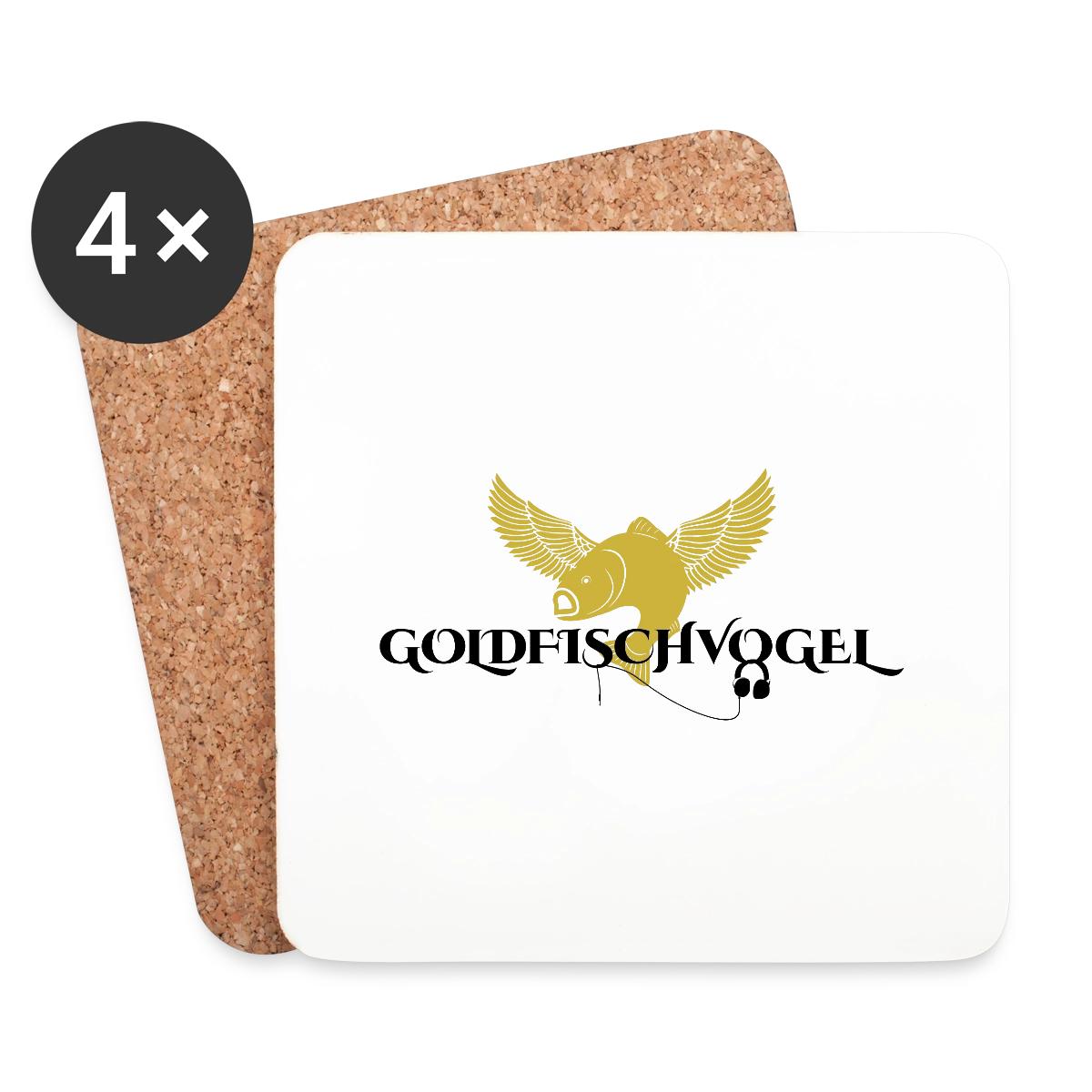 Goldfischvogel – Untersetzer, 4er-Set